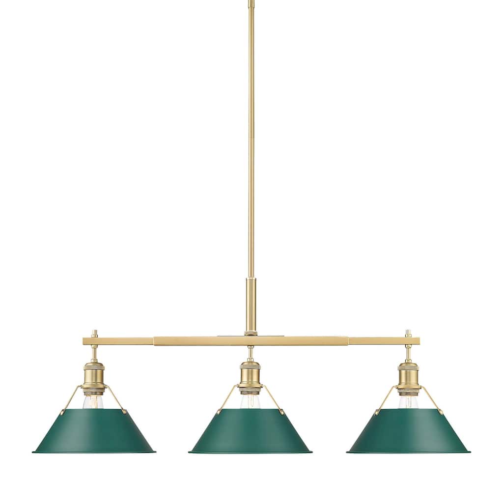 Golden Lighting 3306-LP BCB Orwell 3 Light 36" Wide Linear Pendant