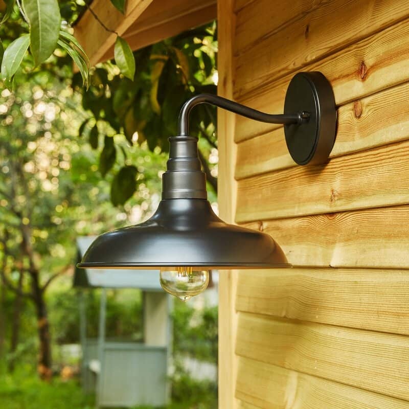 1-Light Outdoor Barn Light Gooseneck Wall Lantern - 11.02"x12.76"x10.17"