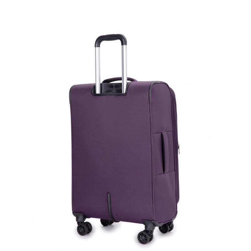 3-Piece Set (18/Travelbag /toiletry bag) ,Softshell Suitcase Spinner Wheels Terylene Polyester Luggage Sets
