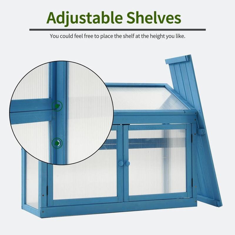 MCombo 2-Tier Cold Frame Greenhouse, Solid Wood 0160