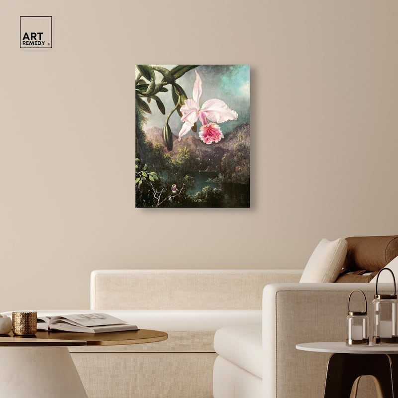 Orchid Blossoms 1873 Canvas by Art Remedy, Gallery Wrapped