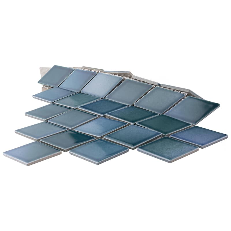Merola Tile Hudson Kite Aquamarine 10-1/8" x 11-3/4" Porcelain Floor and Wall Tile