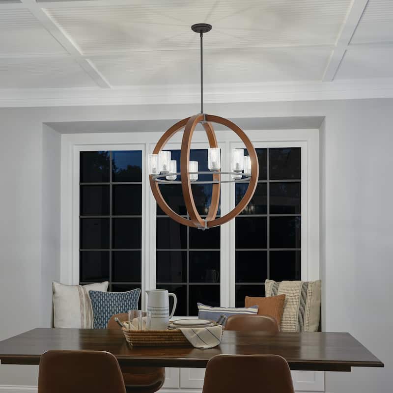 Kichler Lighting Grand Bank Collection 8-light Auburn Stain Chandelier