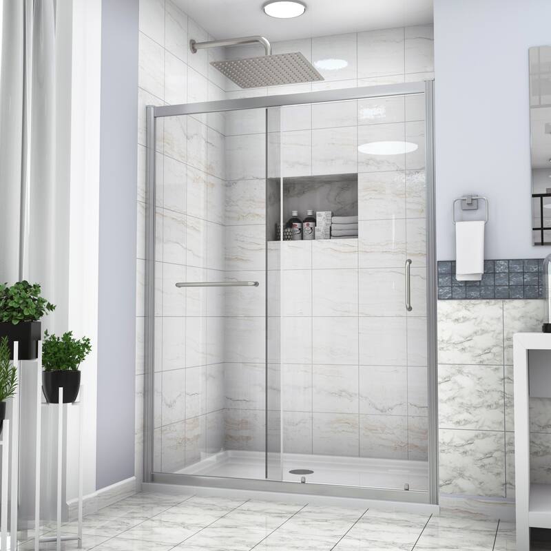 Shower Door Single Sliding Bypass Shower Enclosure