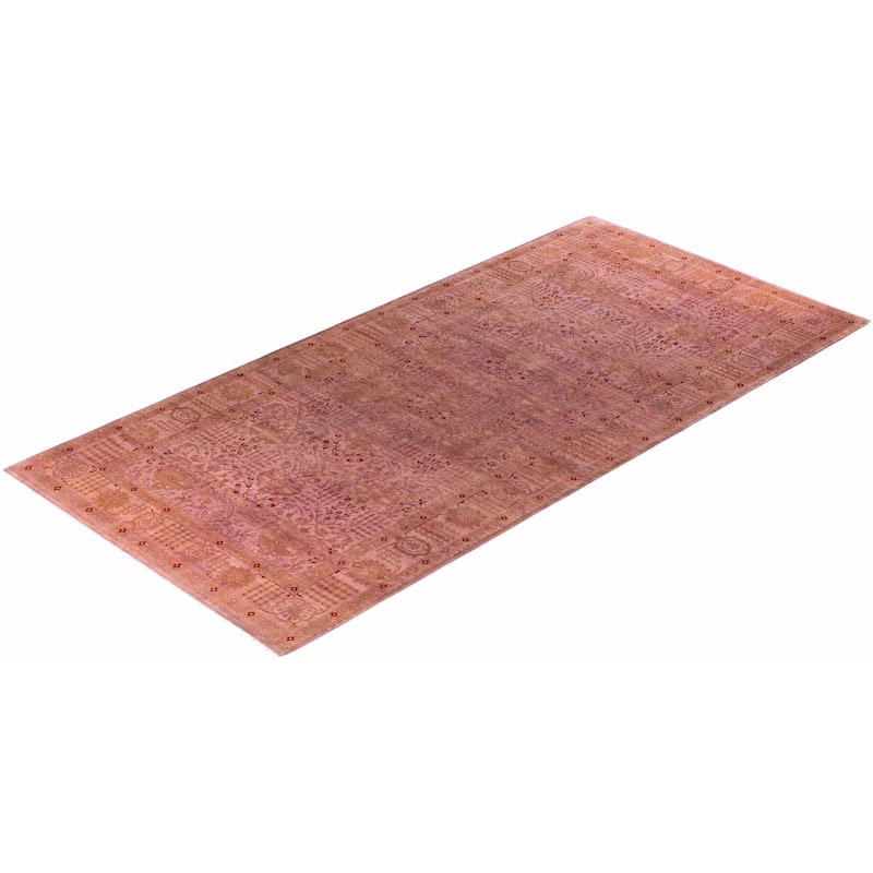 Contemporary Overdyed Wool Hand Knotted Area Rug - 6' 0" x 12' 5"