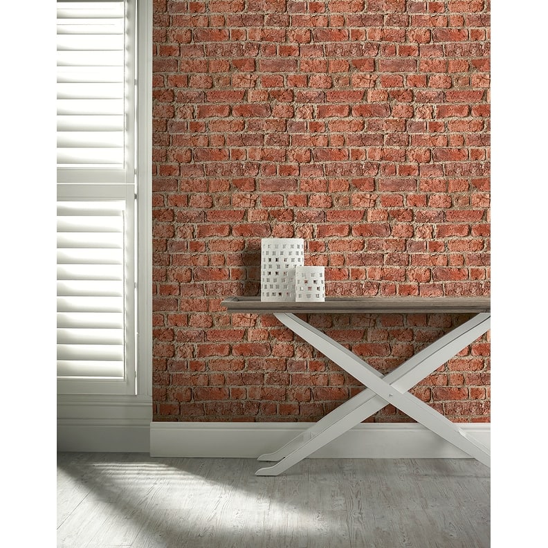 Arthouse Urban Brick Red Wallpaper