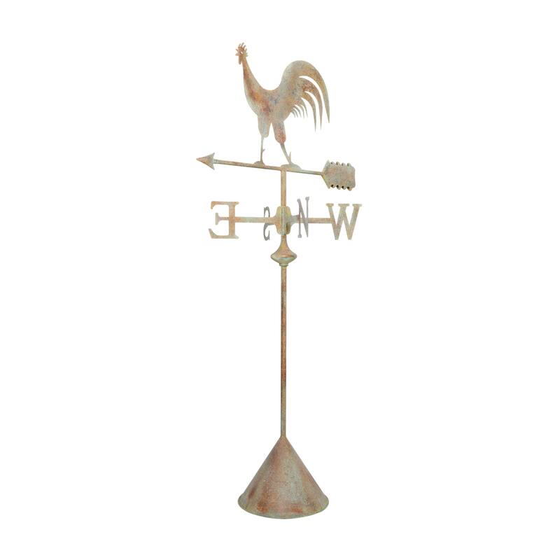 White Iron Rustic Garden Sculpture - 30 x 22 x 64