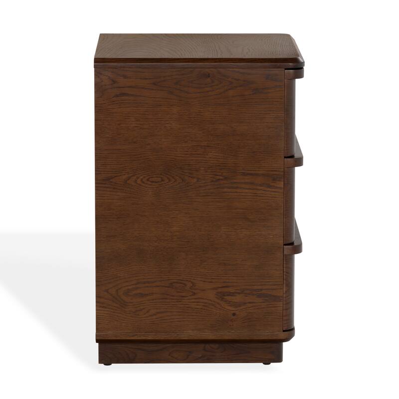 SAFAVIEH Couture Guillermo 3-Drawer Wood Nightstand