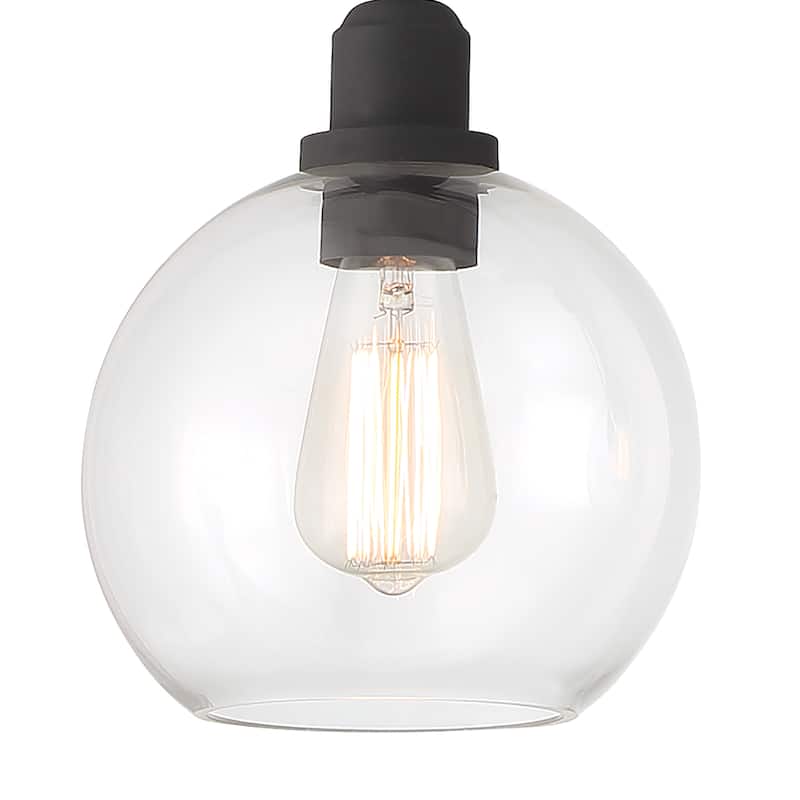 Acroma 3-light 35In Modern Black Island Pendant Light