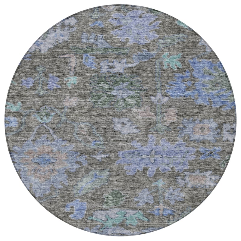 HomeRoots Floral Traditional Rectangle Outdoor Rug