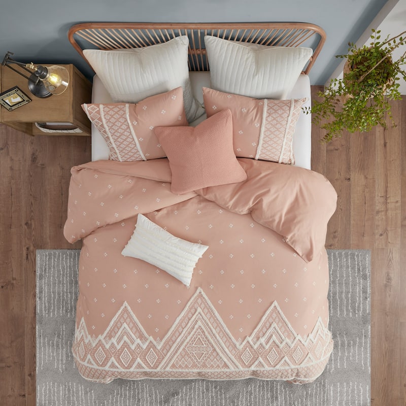 INK+IVY Marta Flax and Cotton Blended Duvet Cover Set
