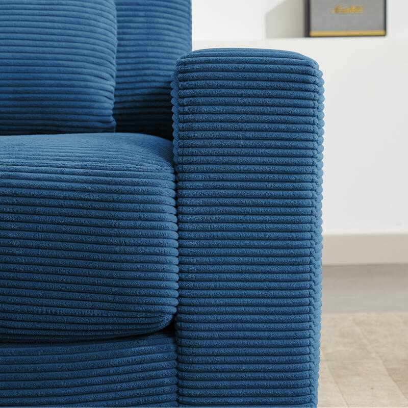 Corduroy Widened Single Sofa Chair, A Extra Lumbar Pillow