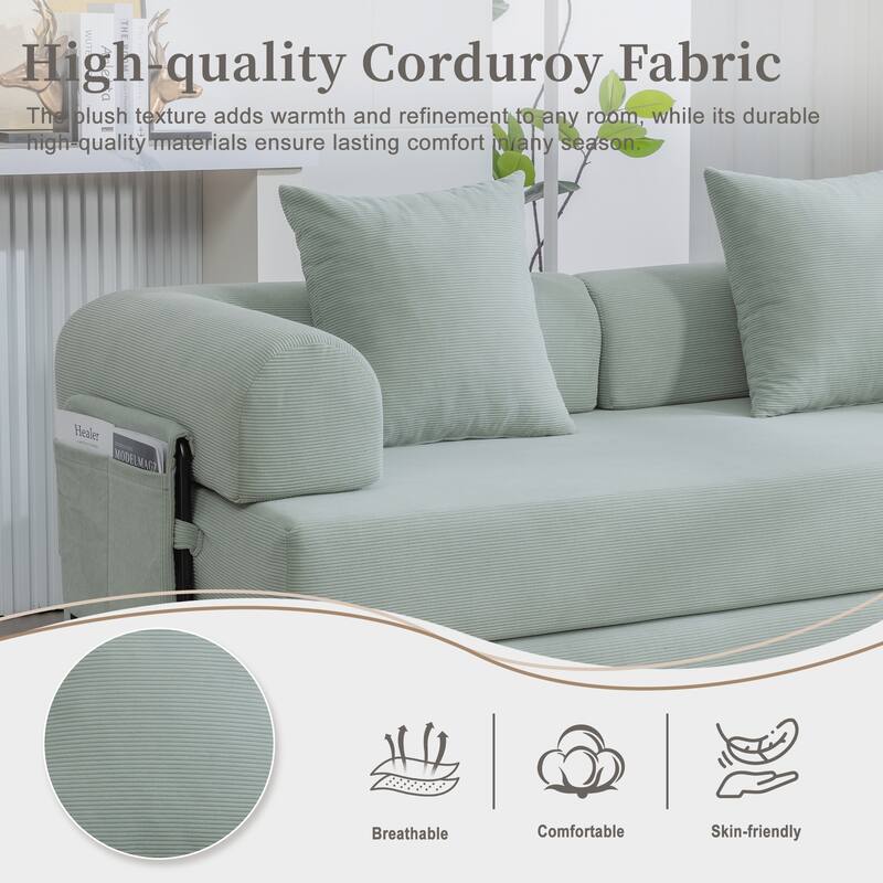 Foldable and compressible sofa, featuring a sturdy metal frame, It allows you to freely create a personalized leisure area