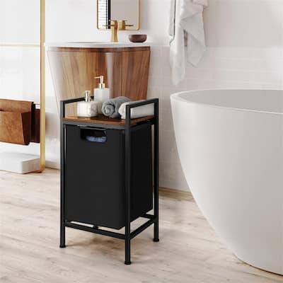 Laundry Hamper with Shelf Small Laundry Sorter - 14.8"L x 11.8"W x 29.3"H