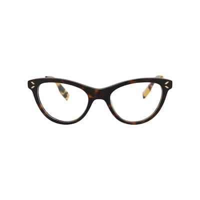 McQ Alexander McQueen Cat Eye-Frame Acetate Optical Frames, Transparent Lens, Shiny Dark Havana Frame