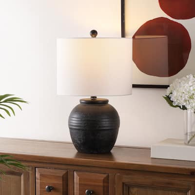 SAFAVIEH Lighting Naturi Modern 20-inch Table Lamp - 12 in. W x 12 in. D x 20 in. H