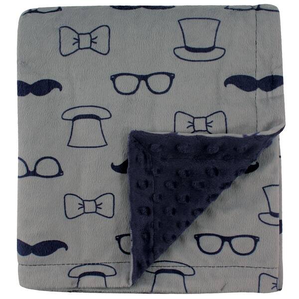 slide 1 of 1, Hudson Baby Infant Boy Plush Mink Blanket, Gentleman, One Size - Gentleman - One Size One Size - Gentleman