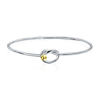 love knot bangle bracelet sterling silver
