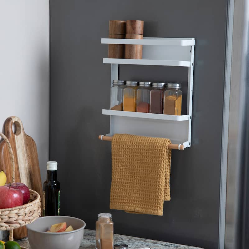 Household Essentials Metal Magnetic Organizer Rack - 11.3"L x 3.1"W x 12.6"H