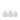 Shiny Hipster Santa Gnome Triplet Christmas Figurines - 2.75" - White - Set of 3