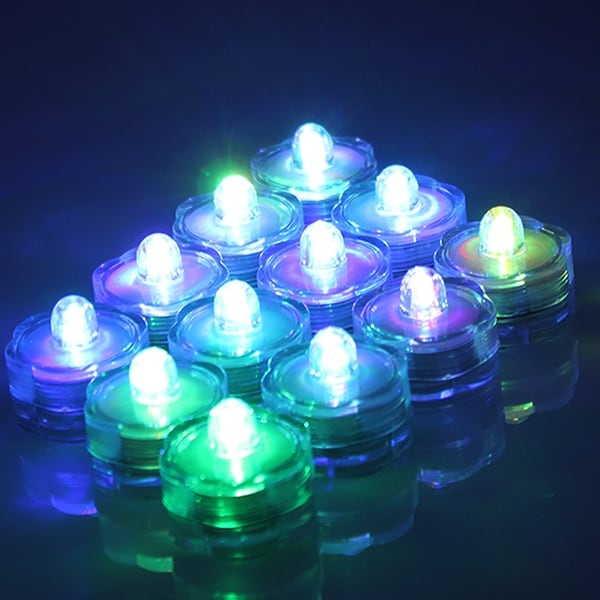 Image 12x Flameless LED Tea Light Submersible Light Candles