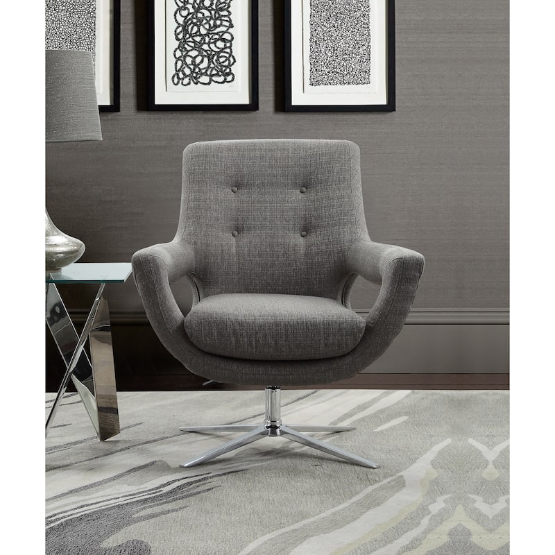 Armen Living Quinn Adjustable Swivel Accent Chair