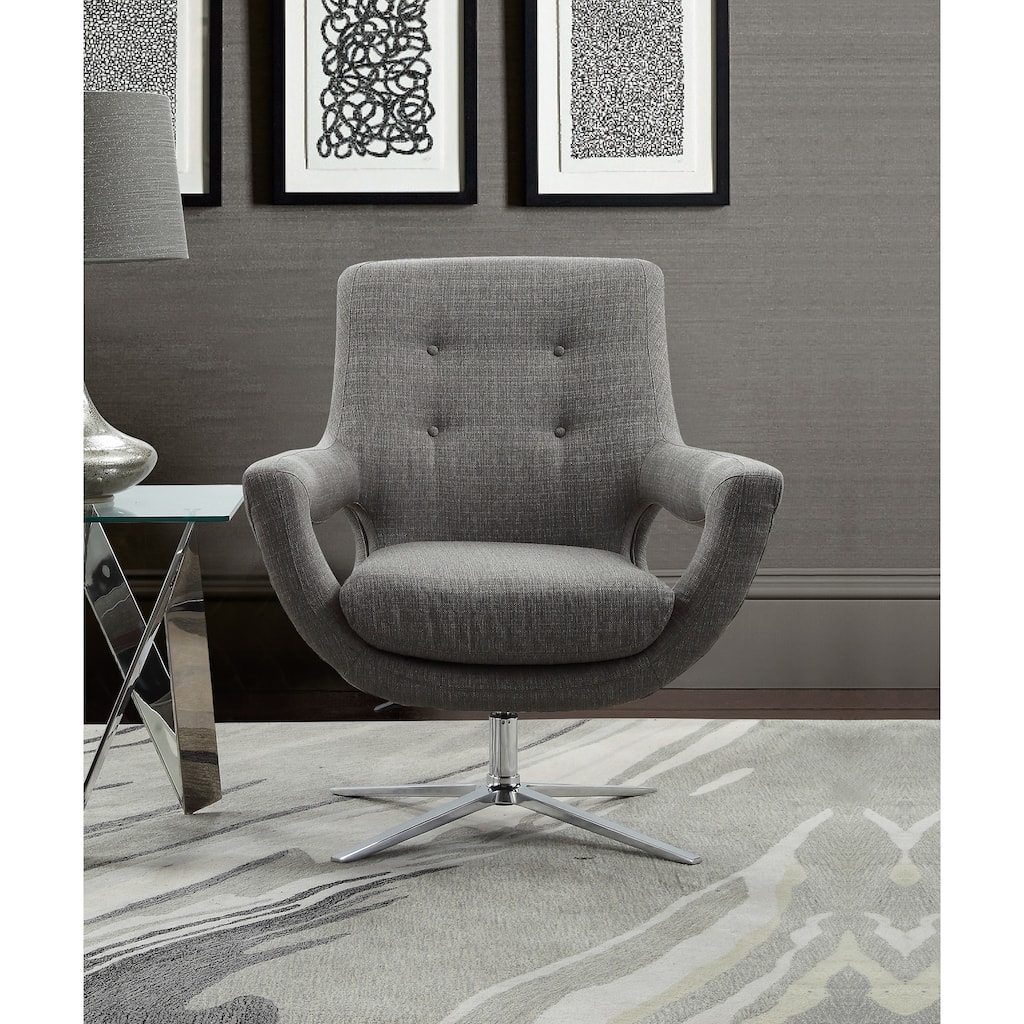 Armen Living Quinn Adjustable Swivel Accent Chair