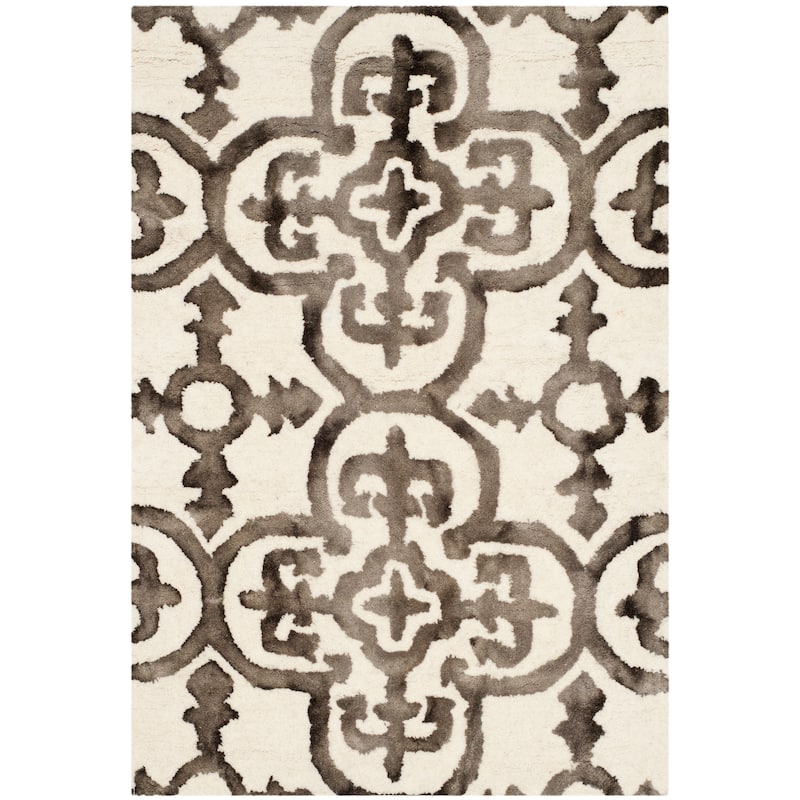 SAFAVIEH Handmade Dip Dye Reintraut Watercolor Vintage Boho Wool - 2' x 3' - Ivory/Brown - Runner/Rectangle
