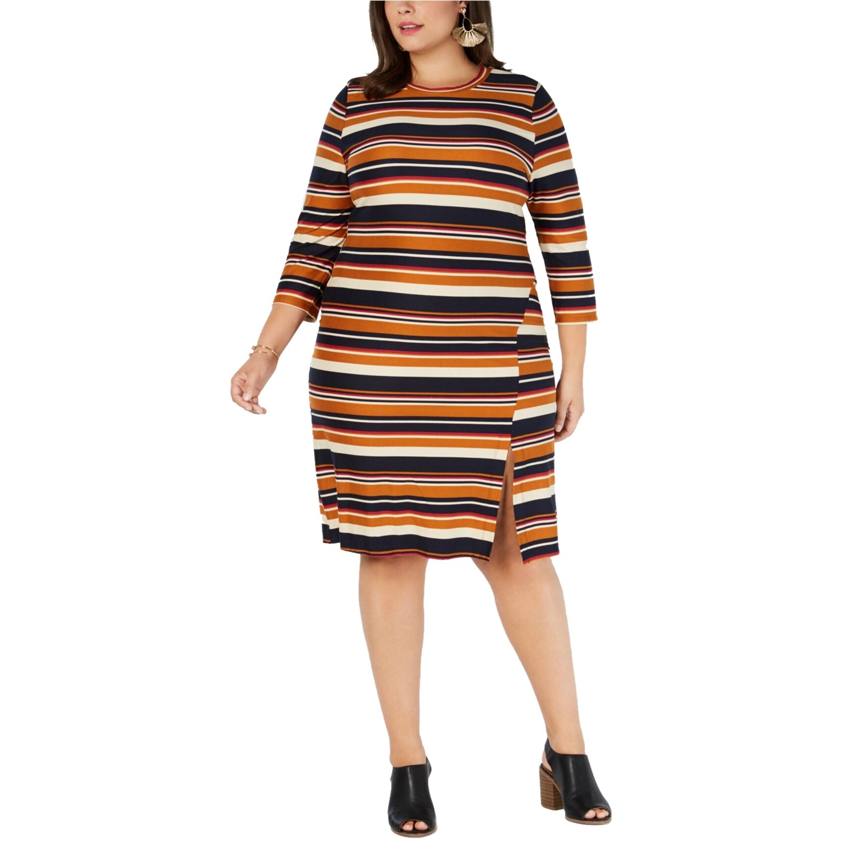 striped sheath dress