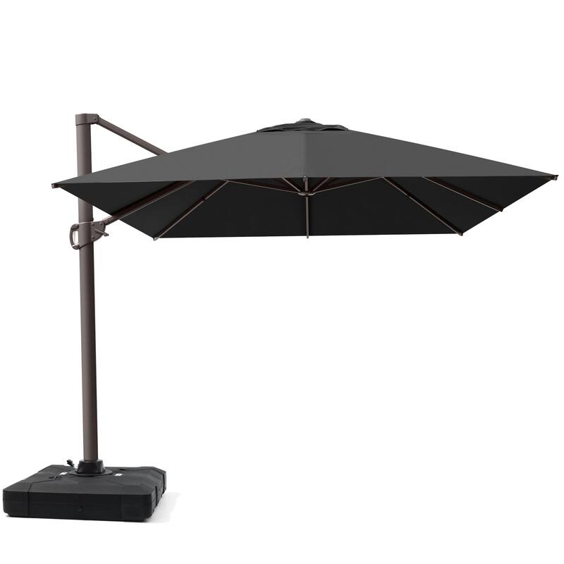 10x12.5 FT Outdoor Patio Cantilever Umbrella with Base