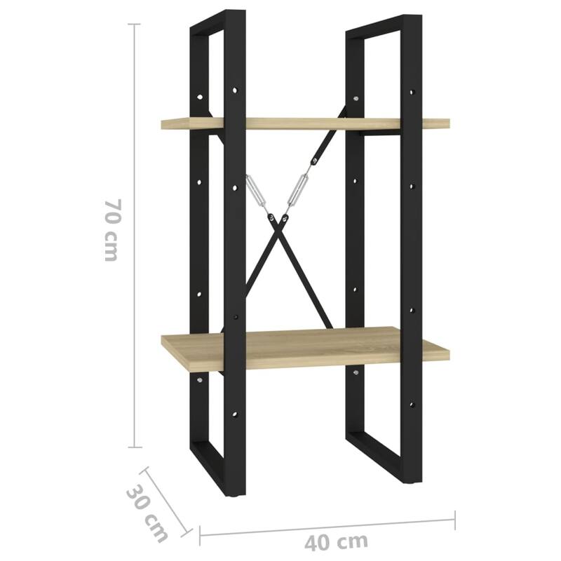 vidaXL Bookshelf Book Cabinet Shelving Unit for Living Room Engineered Wood