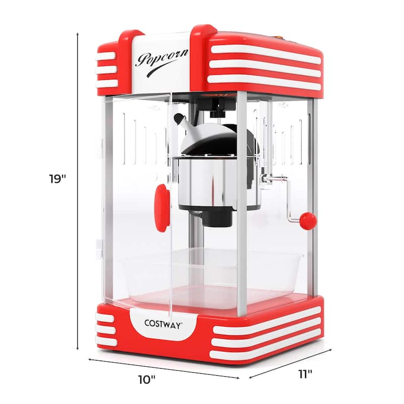 Costway 19 Oz Popcorn Machine with Stainless Steel Kettle, Halogen - See Details
