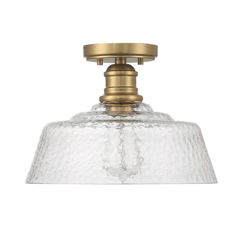 Bellevue SH71300 13" Wide Semi-Flush Ceiling Fixture with a patterned
