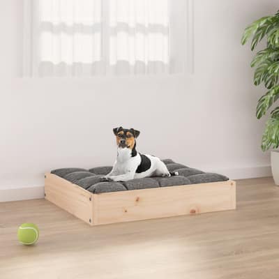 vidaXL Dog Bed 20.3"x17.3"x3.5" Solid Wood Pine - 20.3" x 17.3" x 3.5"