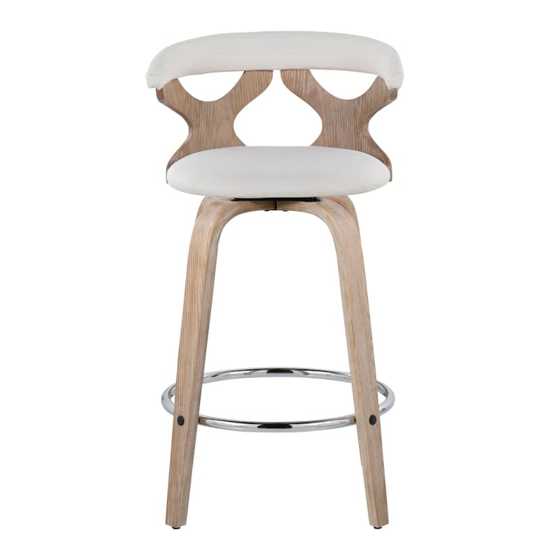 Carson Carrington Viby Fixed-Height Counter Stool with Bent Wood Legs & Round Footrest (Set of 2)
