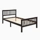 preview thumbnail 10 of 16, Twin Size Wood Platform Bed with Headboard and Footboard