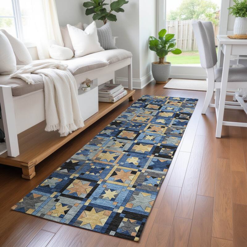 Machine Washable Indoor/ Outdoor Global Goddard Chantille Rug