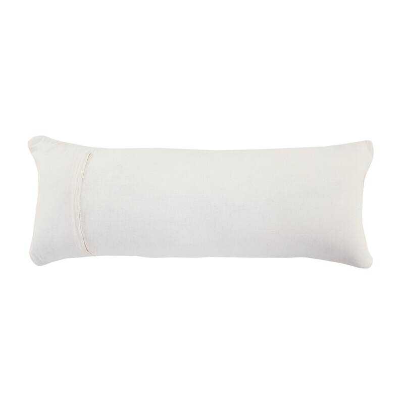 Sevita White and Multicolored Chindi Geometric Throw Pillow