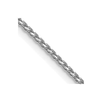 Curata 14k White Gold 0.95mm Open Franco Chain Necklace Options: 16 18 20 24