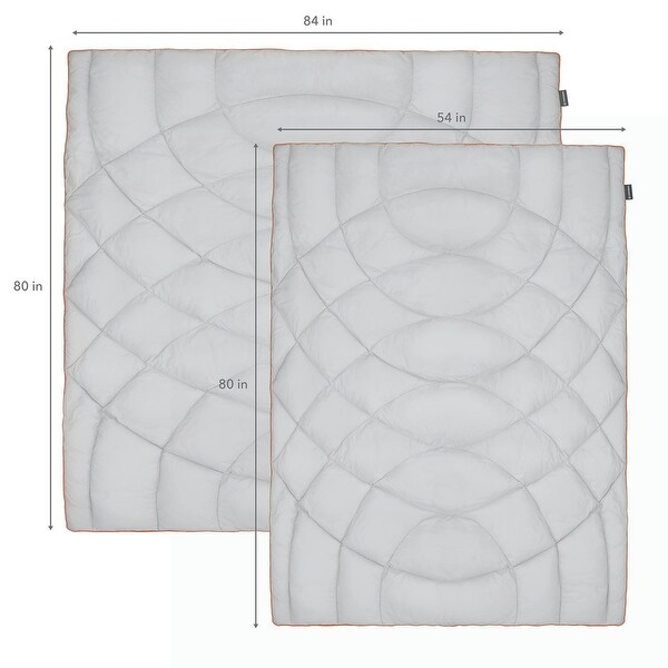 Winterial Down Camping Blanket, 1-2 Person, Backpacking, 90% White Goose Feather, Puff Blanket