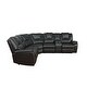 preview thumbnail 4 of 8, Hong Kong Transitional Style Power Reclining & USB Port Charger Sectional Made with Wood