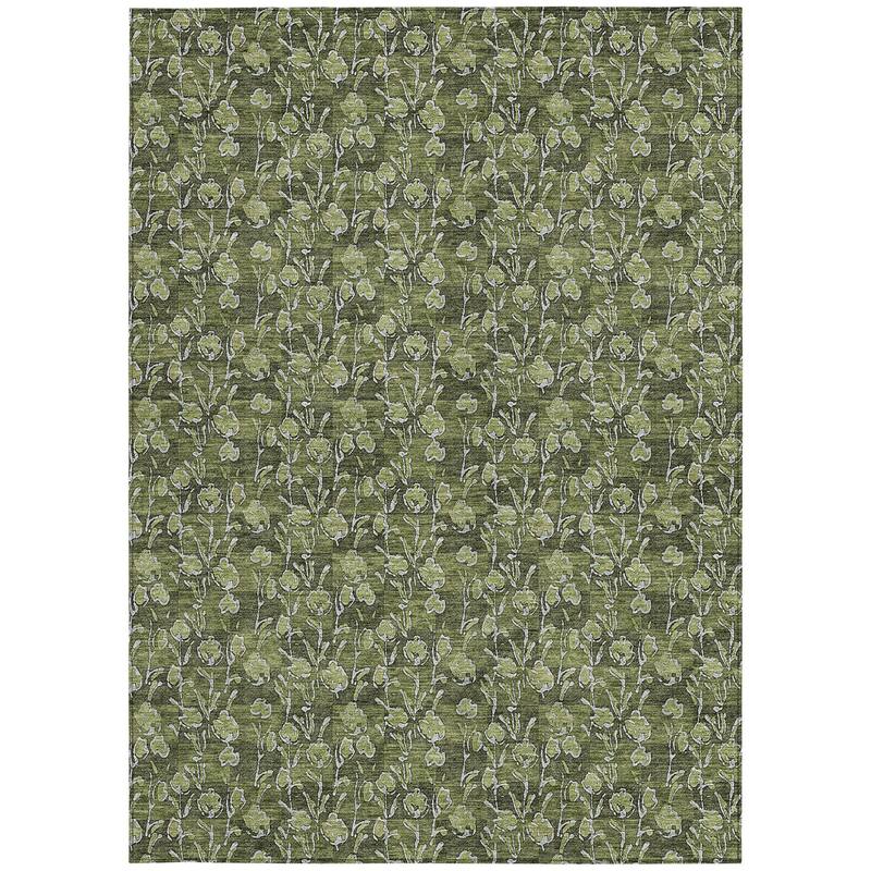 HomeRoots Floral Transitional Rectangle Outdoor Rug