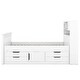 preview thumbnail 23 of 22, Twin Captain Platform Bed with Bookcase Headboard & 4-Drawers, Grey