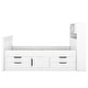 preview thumbnail 11 of 10, Twin Captain Platform Bed with Bookcase Headboard & 4-Drawers, White