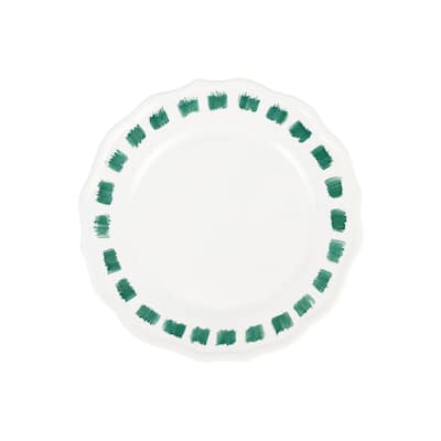 viva by VIETRI Lisbon Green Stitch Salad Plate