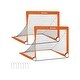 preview thumbnail 1 of 12, Set of 2 Folding Children's Soccer Goal Orange - 47.2"L x 35.4"W x 35.4”H Orange