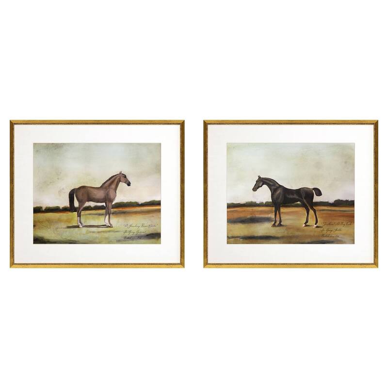 Equestrian III S/2 Framed Art Giclee Under Glass - 23 X 27 X 1