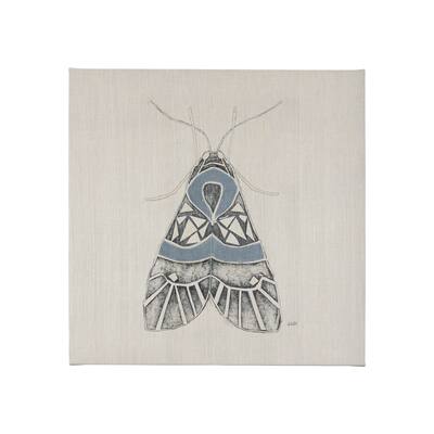 Moth Blue II (20 x 20 ) Canvas Art Print