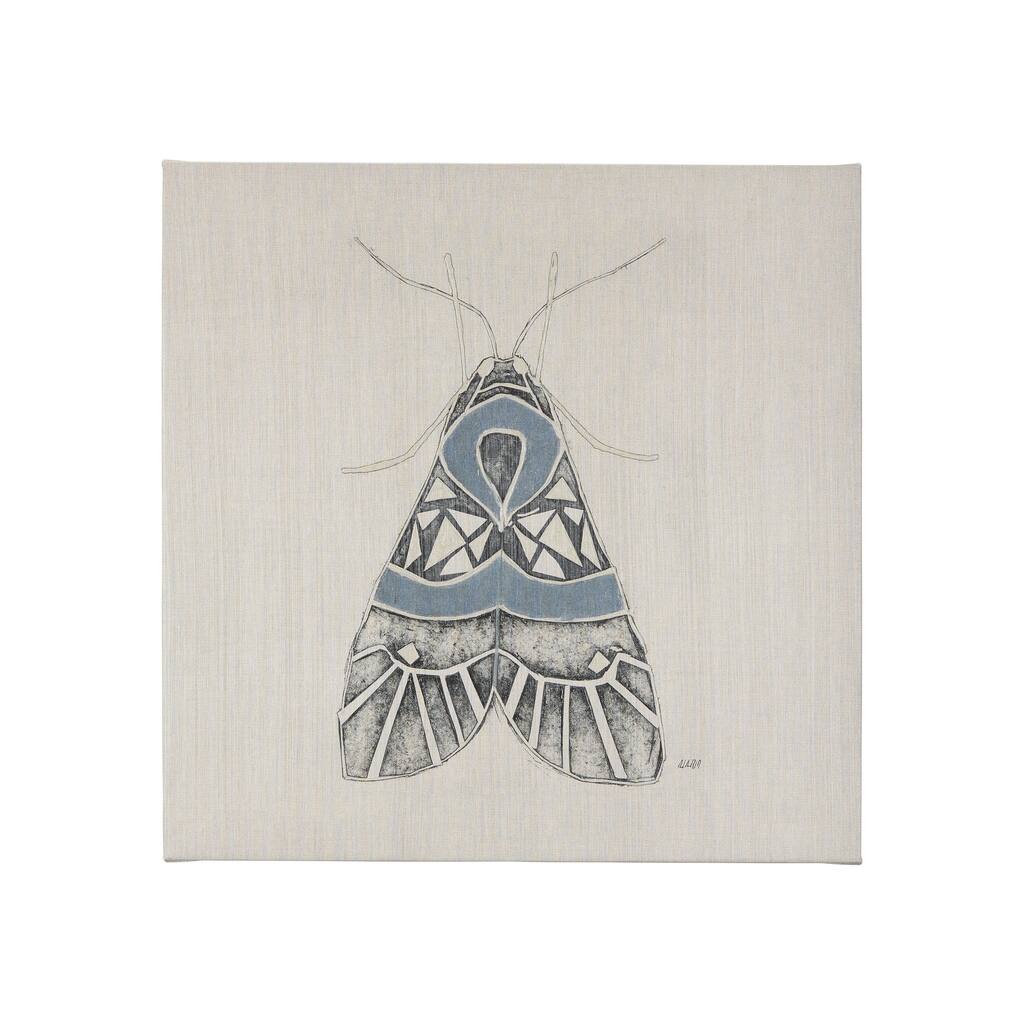 Moth Blue II (20 x 20 ) Canvas Art Print