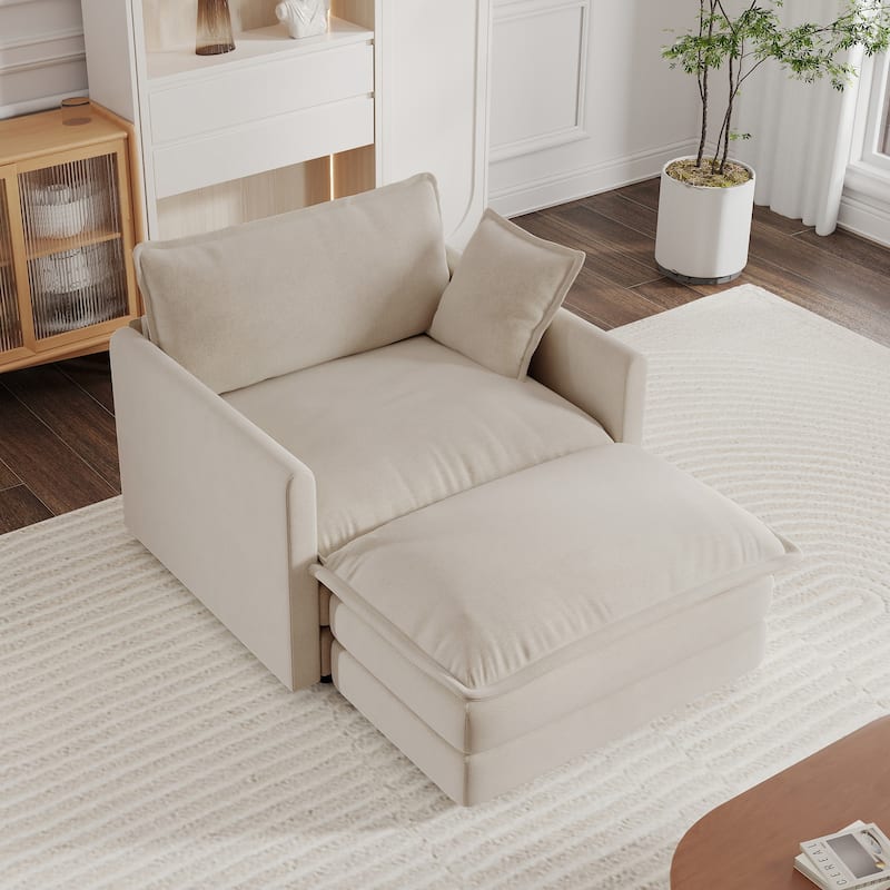 Cloud Chenille Upholstered Modular Sectional Sofa with DIY Combination Design